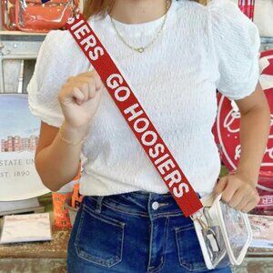 Indiana Beaded Purse Strap | IU Game Day Outfit | Go Hoosiers Red Purse Strap